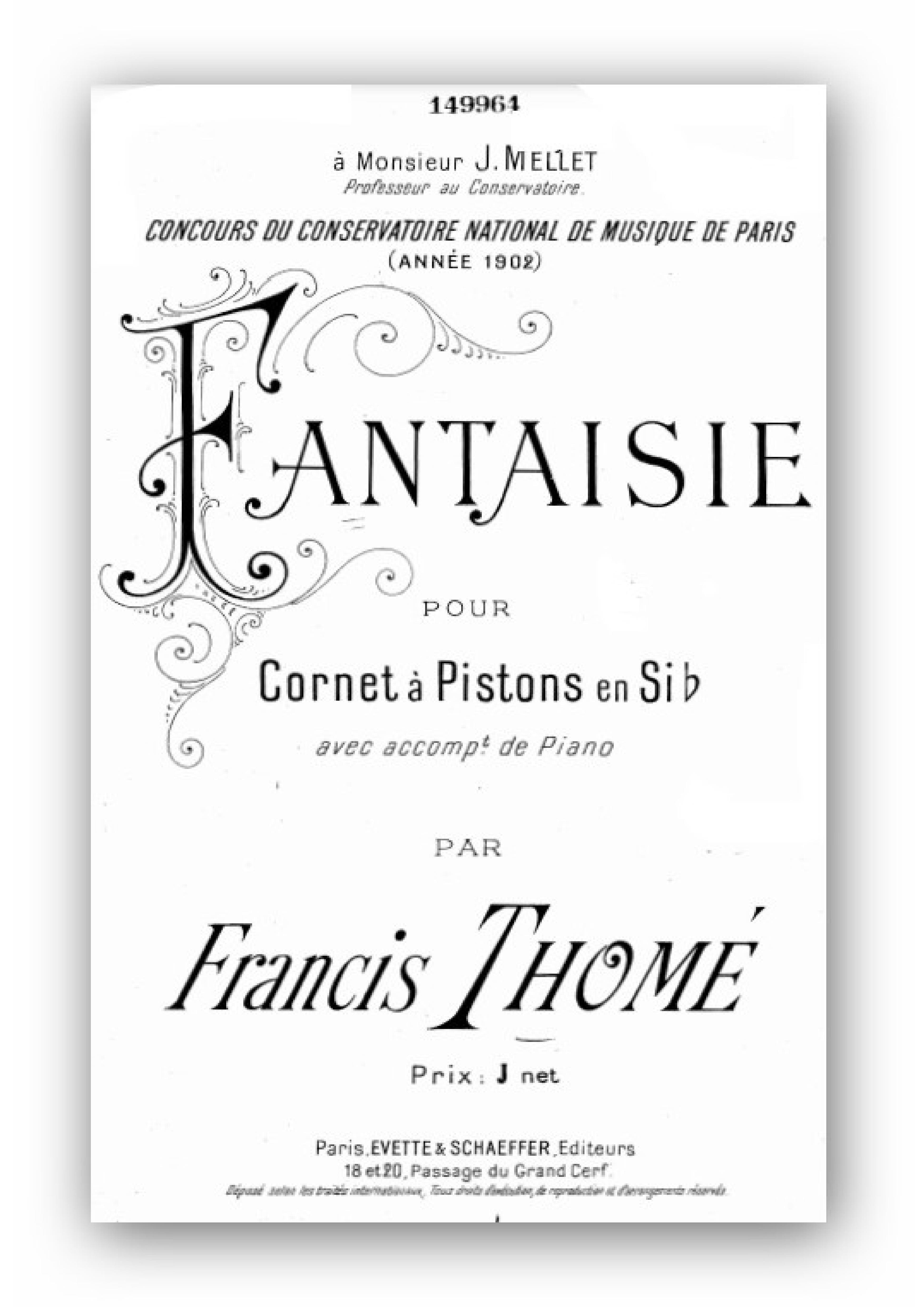 Francis Thomé (1850 - 1909) - Fantasie für Trompete, Notenbeispiel